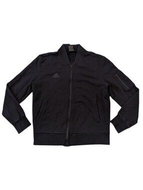 Adidas Tango Mens Black Full Zip Jacket Sz L Zipper Pocket Sleeve Utility Pocket